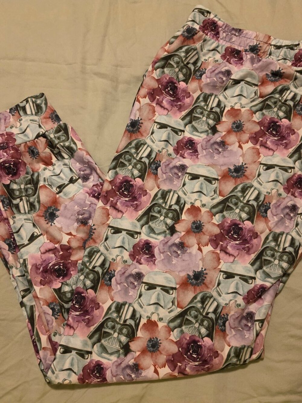 Star Wars joggers The Legging Lass Darth Vader, StormTrooper Flowers  L/XL